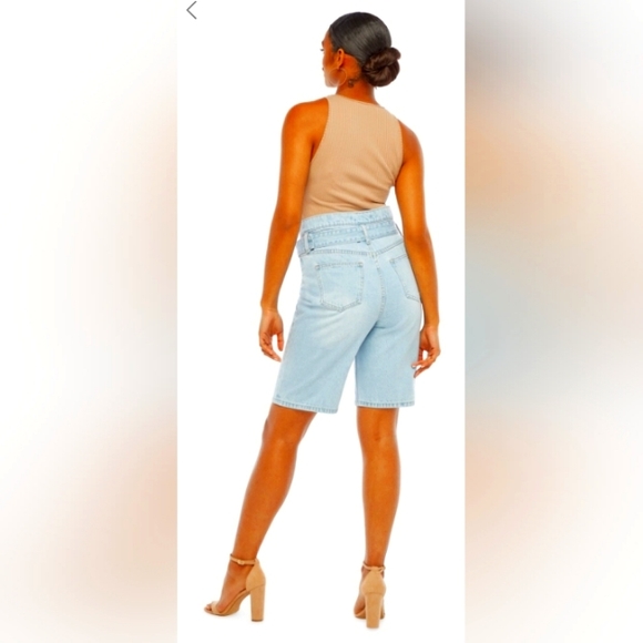 Paperbag Bermuda Denim Shorts Sz 28 MSRP $59.95 - Picture 2 of 10